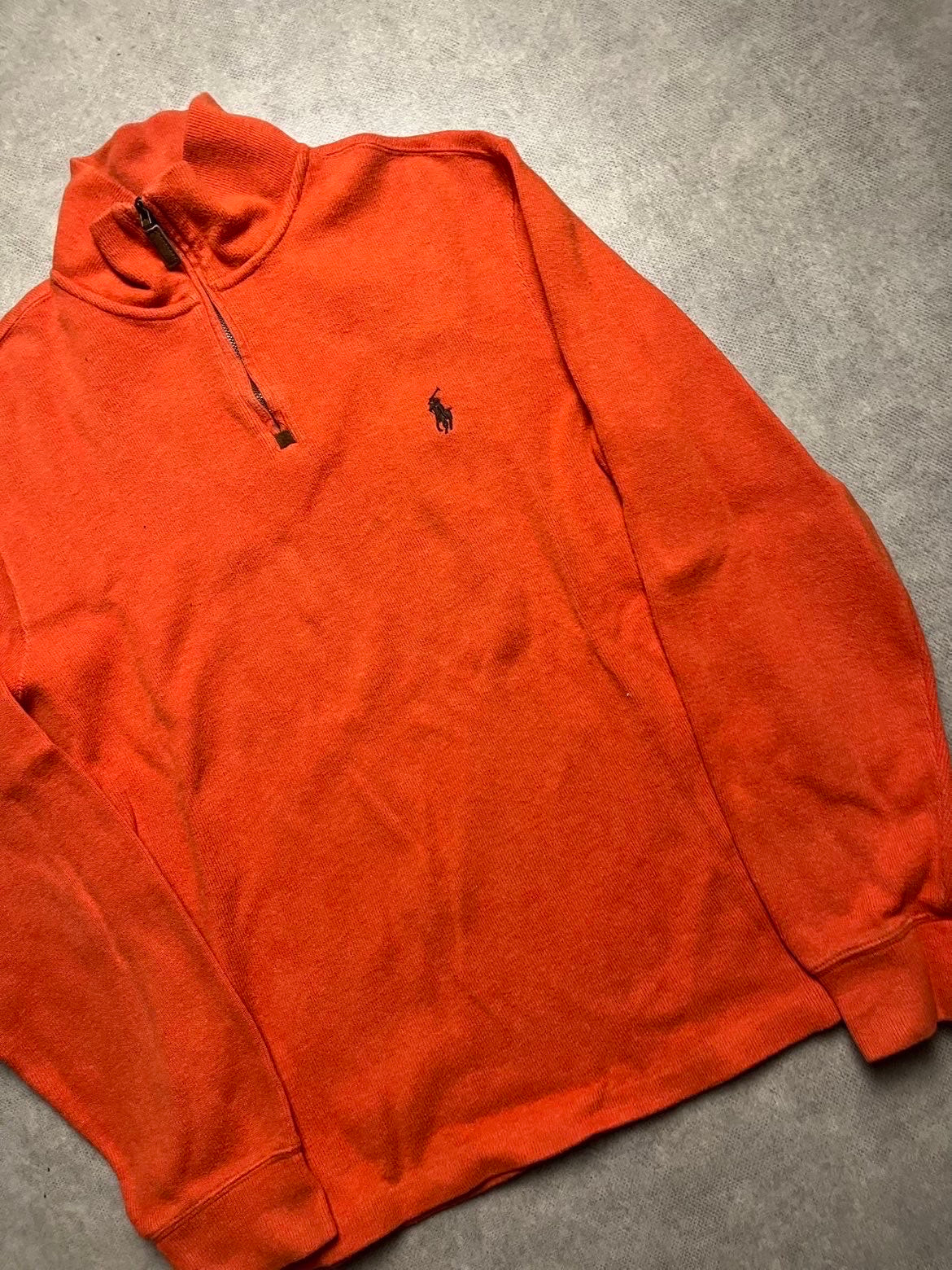 pull Ralph Lauren orange à col montant avec fermeture éclair