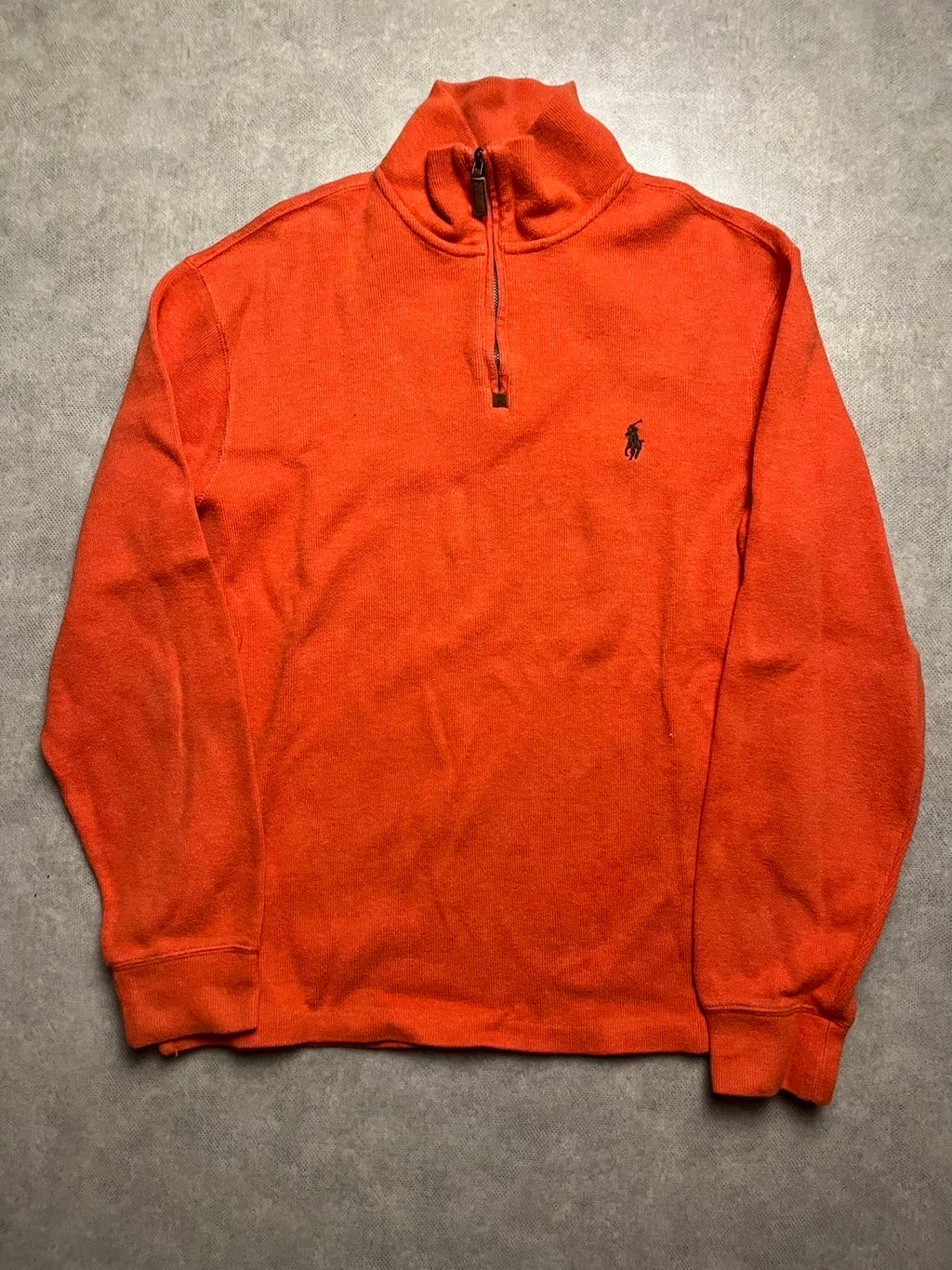 pull Ralph Lauren orange à col montant avec fermeture éclair