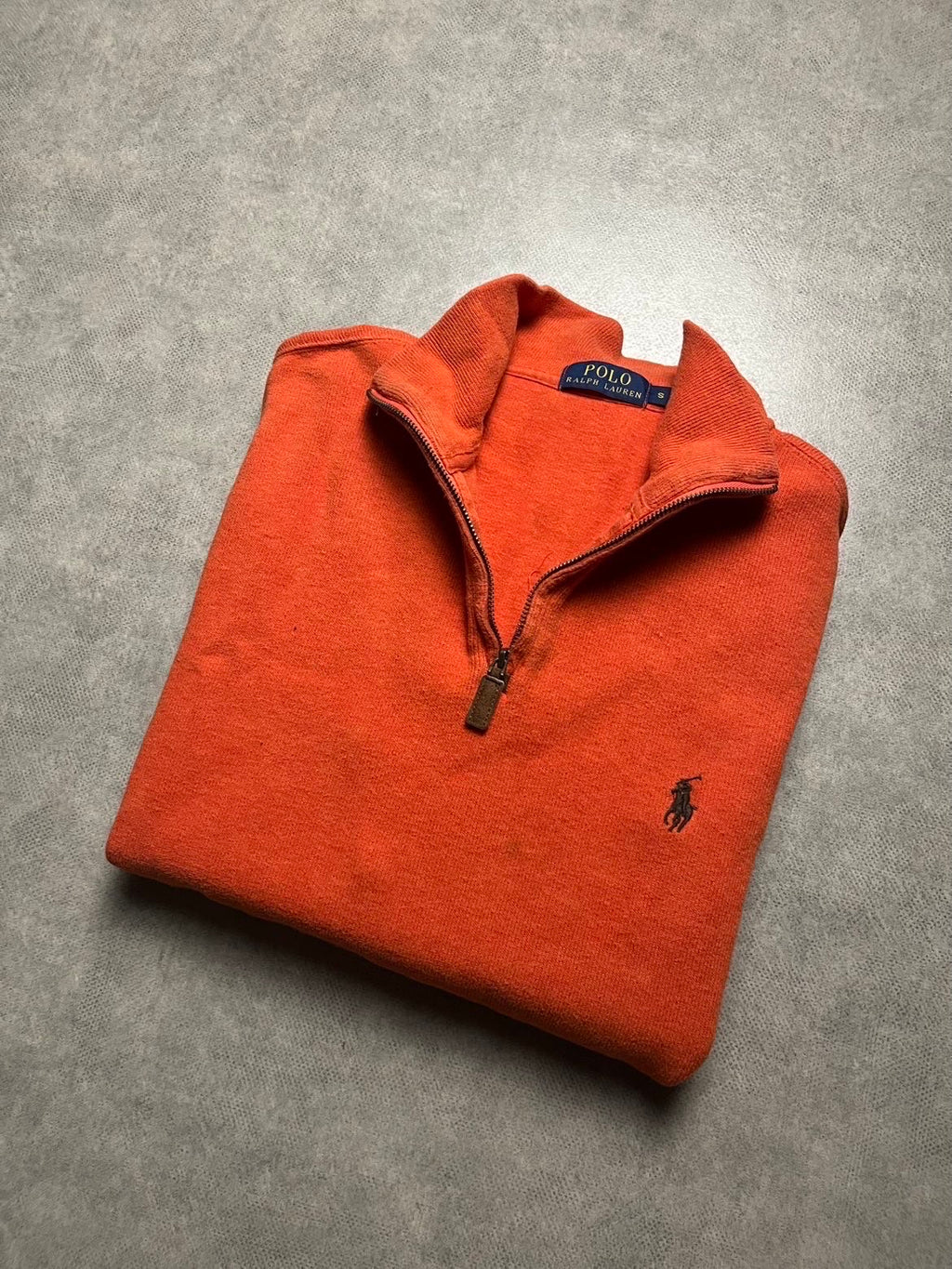 pull Ralph Lauren orange à col montant avec fermeture éclair